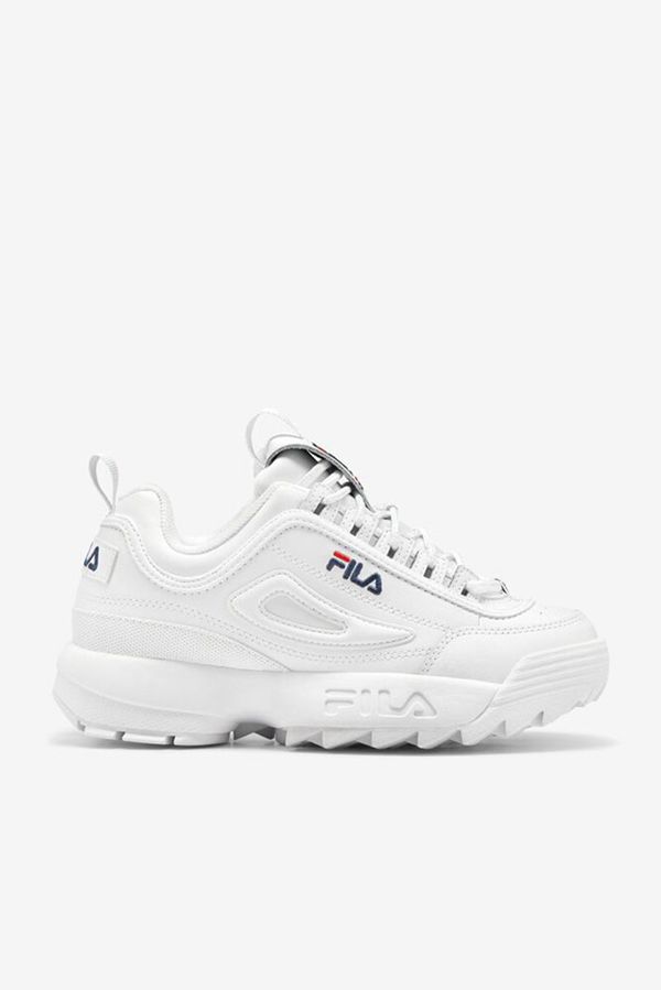 Fila Disruptor 2 Premium Men's Sneakers - White/Navy/Red,NZ 914-9782